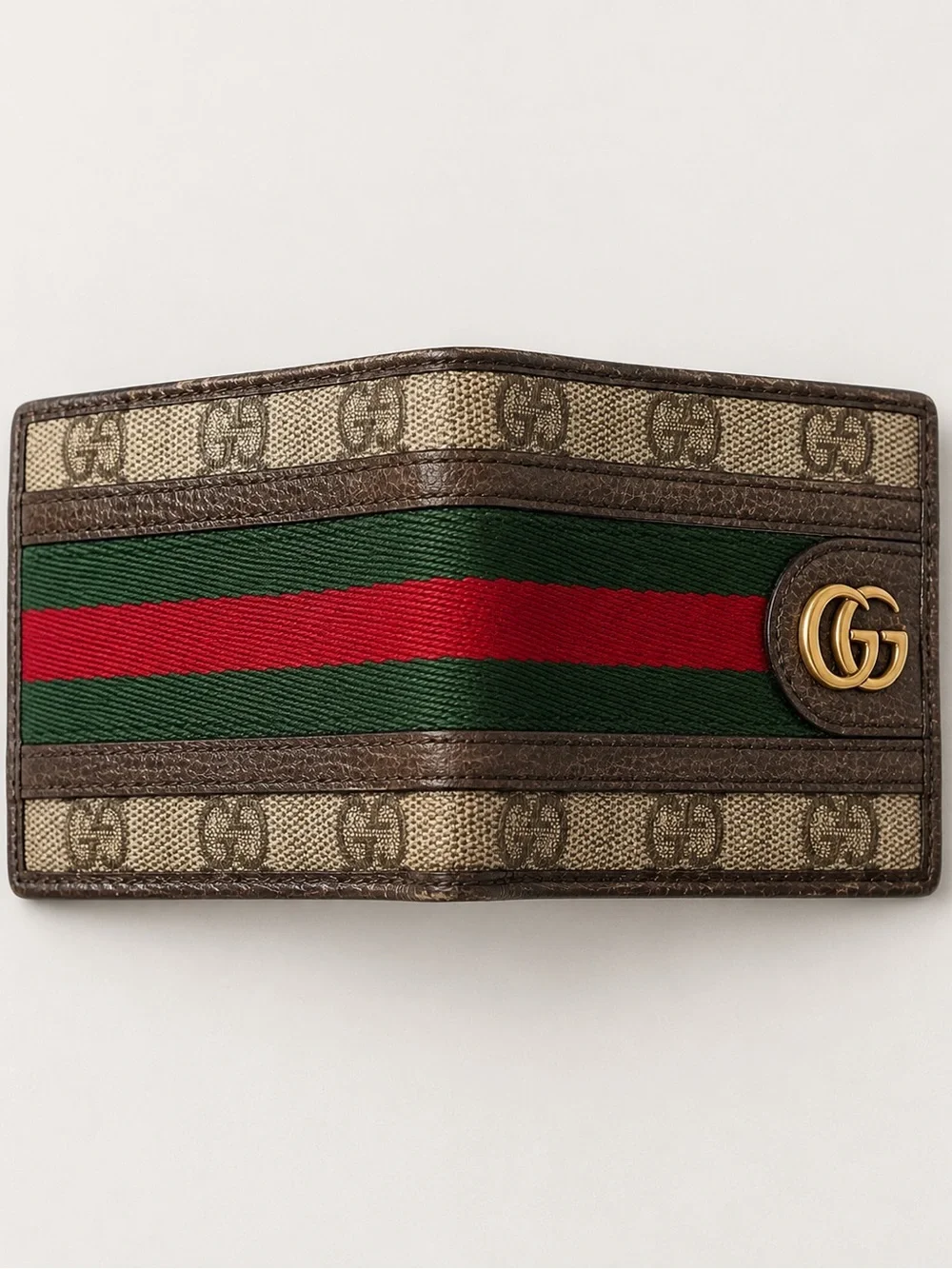 Gucci Ophidia GG Supreme Mini Bifold Wallet Mens